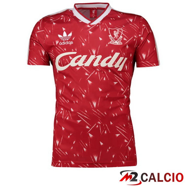 Maglie Calcio Personalizzate,Tute Calcio Squadre,Maglia Nazionale Italiana Calcio | Maglie Calcio FC Liverpool Retro Prima 1989-1991