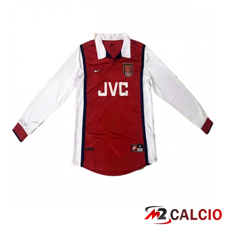 Maglie Calcio Personalizzate,Tute Calcio Squadre,Maglia Nazionale Italiana Calcio | Maglie Calcio FC Arsenal Retro Prima Manica Lunga 1998-1999