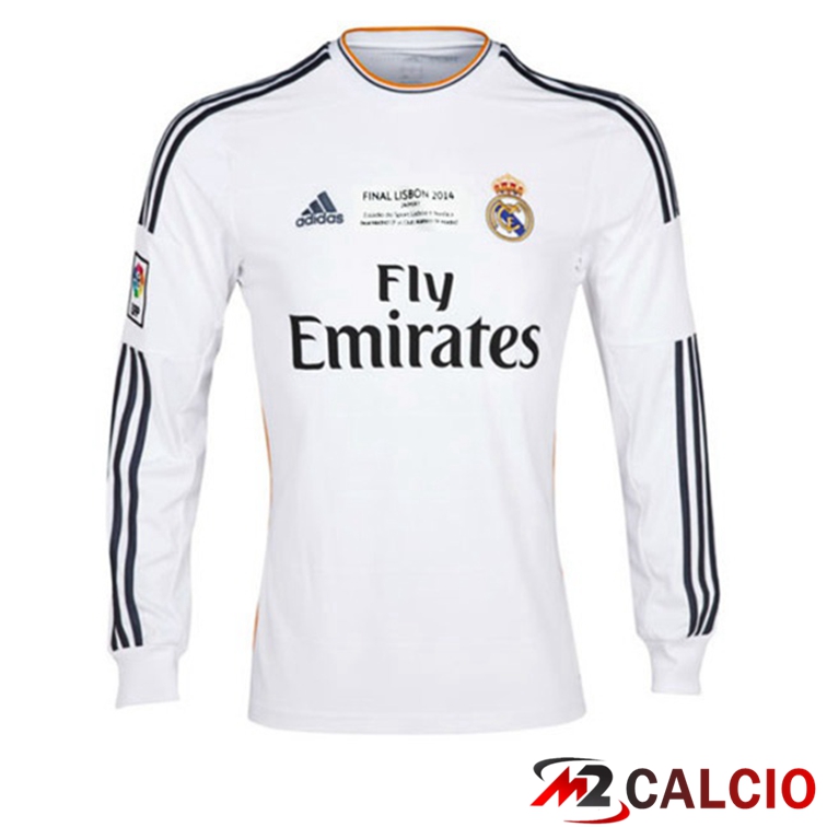Maglie Calcio Personalizzate,Tute Calcio Squadre,Maglia Nazionale Italiana Calcio | Maglie Calcio Real Madrid Manica Lunga Retro Prima 2013-2014