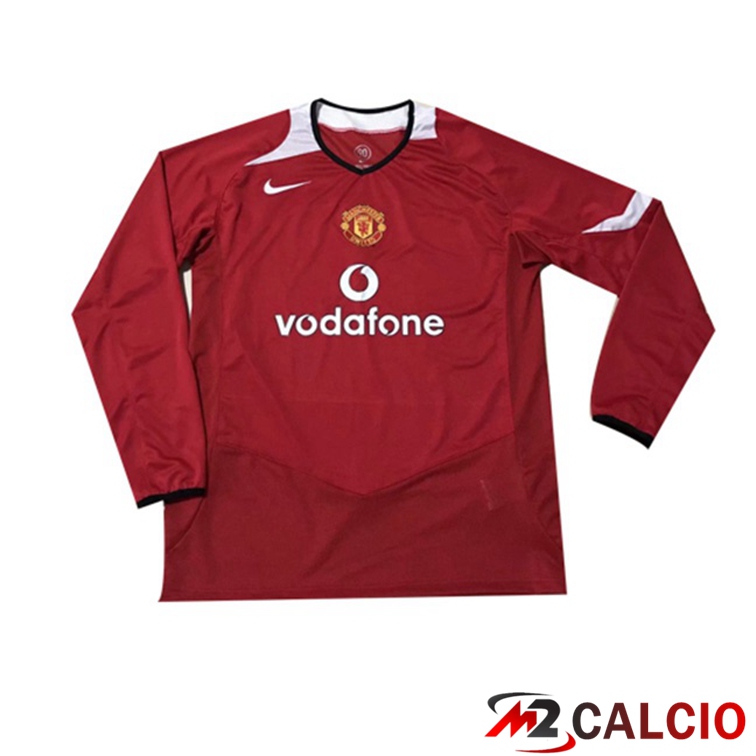 Maglie Calcio Personalizzate,Tute Calcio Squadre,Maglia Nazionale Italiana Calcio | Maglie Calcio Manchester United Manica Lunga Retro Prima 2005-2006
