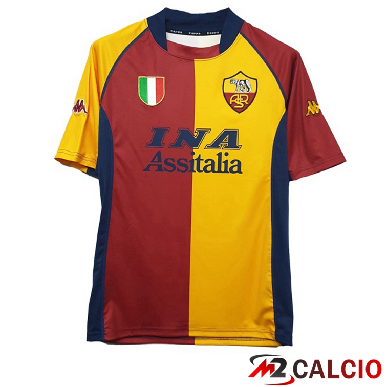 Maglie Calcio Personalizzate,Tute Calcio Squadre,Maglia Nazionale Italiana Calcio | Maglie Calcio AS Roma Retro Prima 2001-2002
