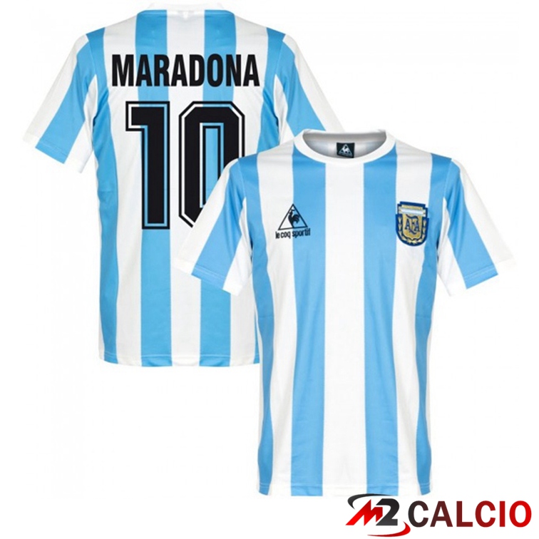Maglie Calcio Personalizzate,Tute Calcio Squadre,Maglia Nazionale Italiana Calcio | Maglie Calcio Argentina Retro Prima MARADONA #10 1986