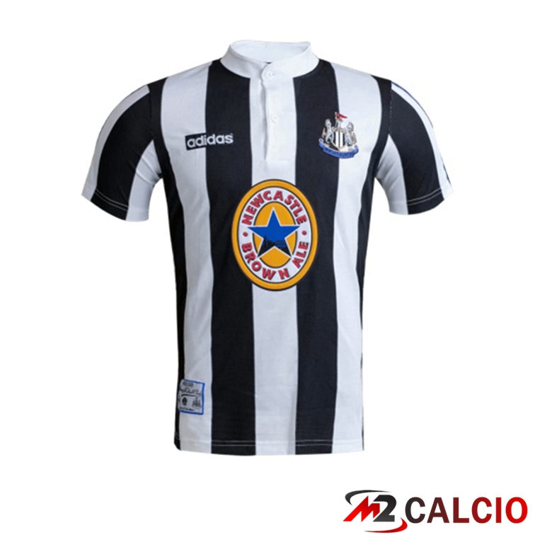Maglie Calcio Personalizzate,Tute Calcio Squadre,Maglia Nazionale Italiana Calcio | Maglie Calcio Newcastle United Retro Prima Bianco Nero 1995-1997