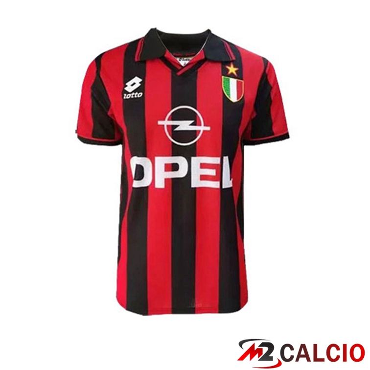 Maglie Calcio Personalizzate,Tute Calcio Squadre,Maglia Nazionale Italiana Calcio | Maglie Calcio AC Milan Retro Prima Rosso 1996-1997