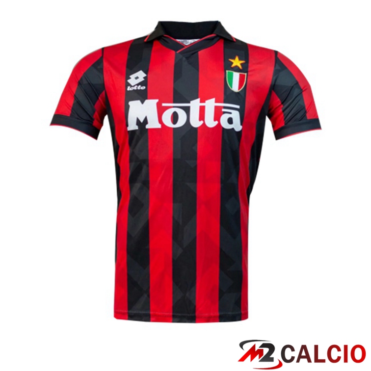 Maglie Calcio Personalizzate,Tute Calcio Squadre,Maglia Nazionale Italiana Calcio | Maglie Calcio AC Milan Retro Prima Rosso 1992-1994