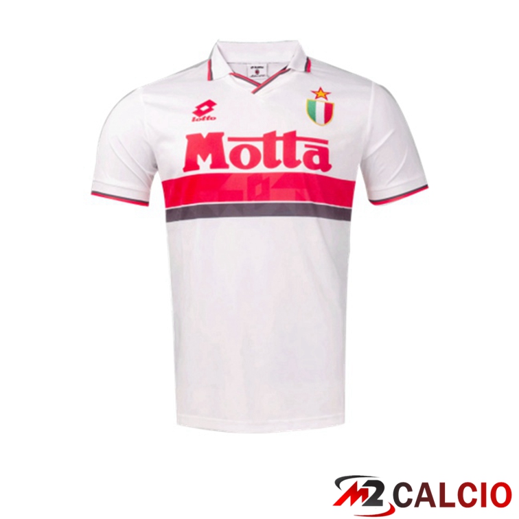 Maglie Calcio Personalizzate,Tute Calcio Squadre,Maglia Nazionale Italiana Calcio | Maglie Calcio AC Milan Retro Seconda Bianco 1993-1994