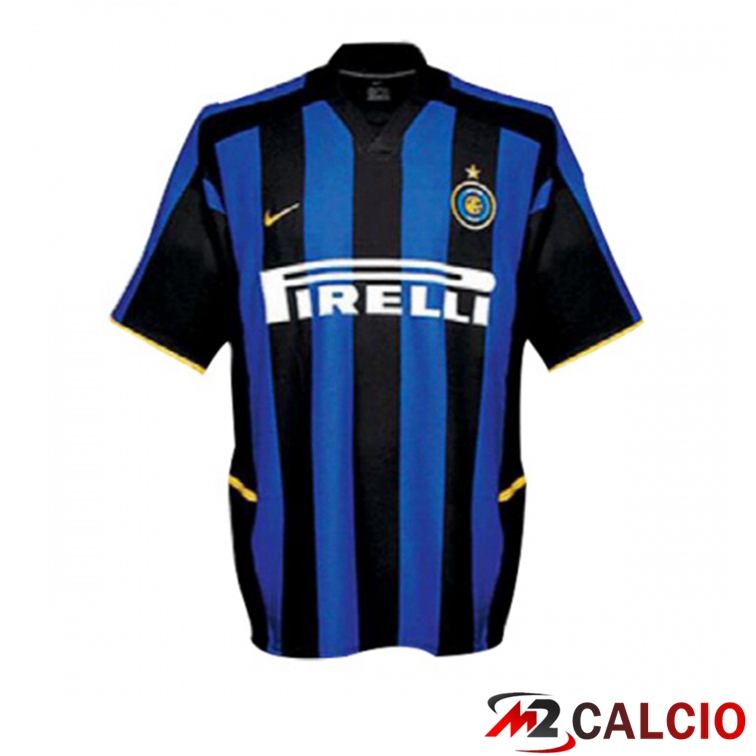 Maglie Calcio Personalizzate,Tute Calcio Squadre,Maglia Nazionale Italiana Calcio | Maglie Calcio Inter Milan Retro Prima Blu Nero 2002-2003