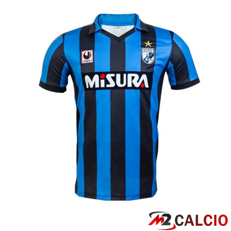 Maglie Calcio Personalizzate,Tute Calcio Squadre,Maglia Nazionale Italiana Calcio | Maglie Calcio Inter Milan Retro Prima Blu Nero 1988-1990