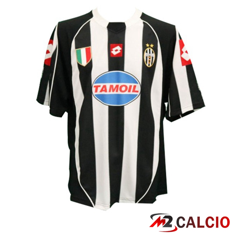 Maglie Calcio Personalizzate,Tute Calcio Squadre,Maglia Nazionale Italiana Calcio | Maglie Calcio Juventus Retro Prima Nero Bianco 2002-2003