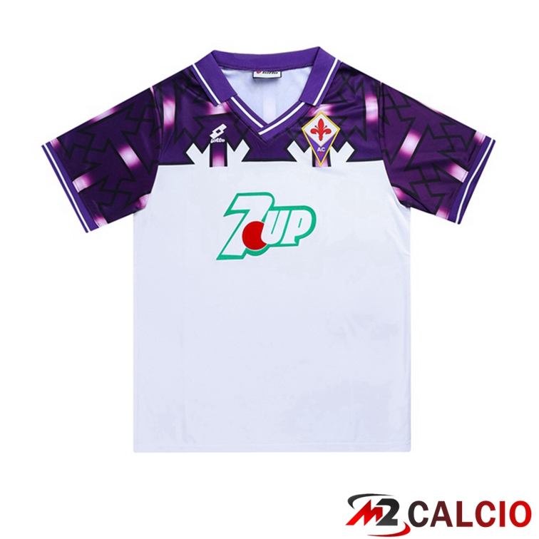 Maglie Calcio Personalizzate,Tute Calcio Squadre,Maglia Nazionale Italiana Calcio | Maglie Calcio ACF Fiorentina Retro Seconda Viola Bianco 1992-1993