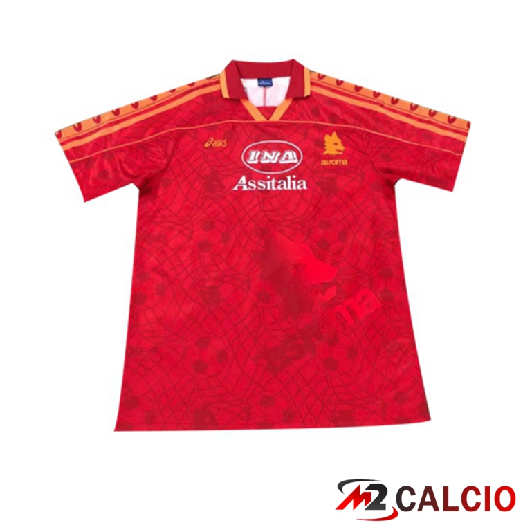 Maglie Calcio Personalizzate,Tute Calcio Squadre,Maglia Nazionale Italiana Calcio | Maglie Calcio Roma Retro Prima Rosso 1995-1996