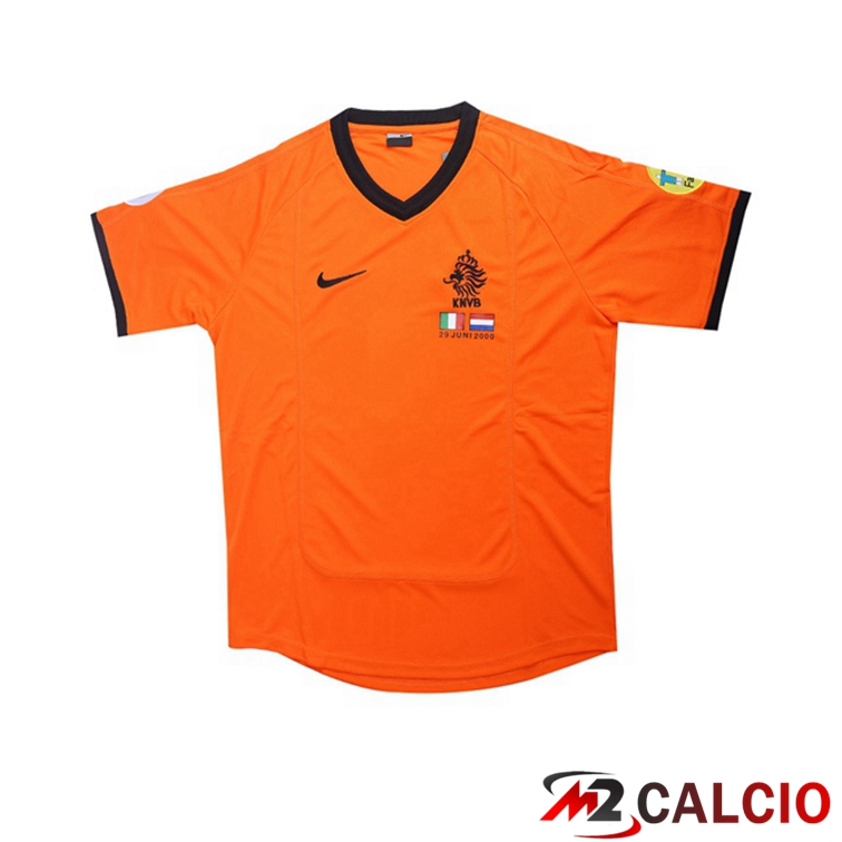 Maglie Calcio Personalizzate,Tute Calcio Squadre,Maglia Nazionale Italiana Calcio | Maglie Calcio Paesi Bassi Retro Prima Arancia 2000