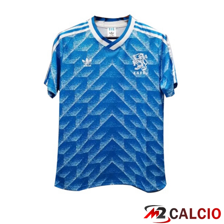 Maglie Calcio Personalizzate,Tute Calcio Squadre,Maglia Nazionale Italiana Calcio | Maglie Calcio Paesi Bassi Retro Seconda Blu 1988