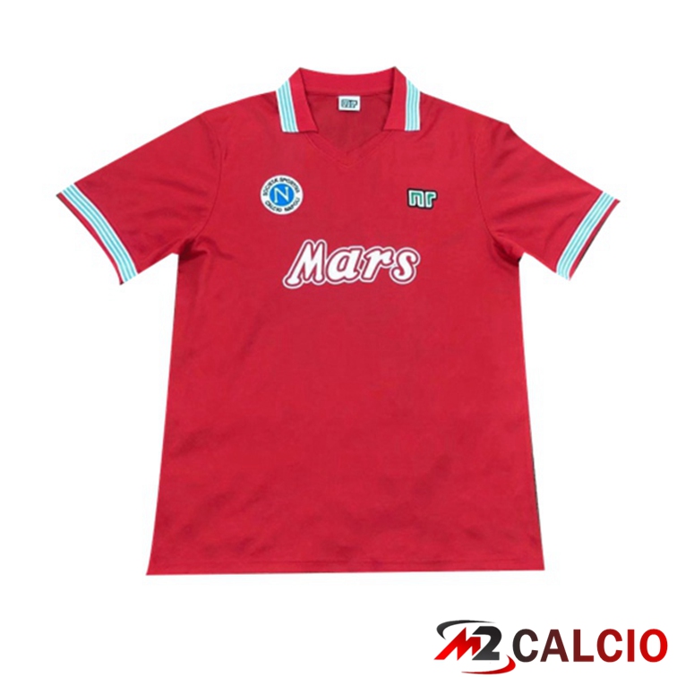 Maglie Calcio Personalizzate,Tute Calcio Squadre,Maglia Nazionale Italiana Calcio | Maglie Calcio SSC Napoli Terza Retro Retro Rosso 1988-1989