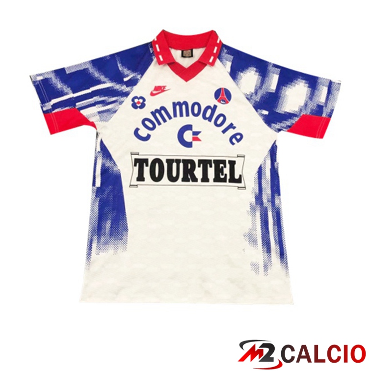 Maglie Calcio Personalizzate,Tute Calcio Squadre,Maglia Nazionale Italiana Calcio | Maglie Calcio Paris PSG Retro Seconda Bianco 1993-1994