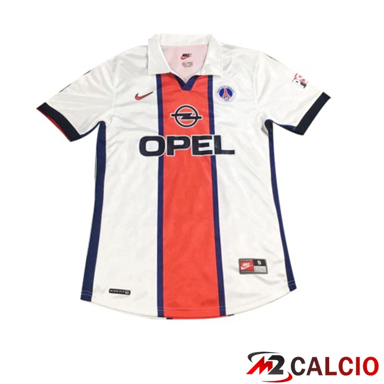 Maglie Calcio Personalizzate,Tute Calcio Squadre,Maglia Nazionale Italiana Calcio | Maglie Calcio Paris PSG Retro Seconda Bianco 1998-1999
