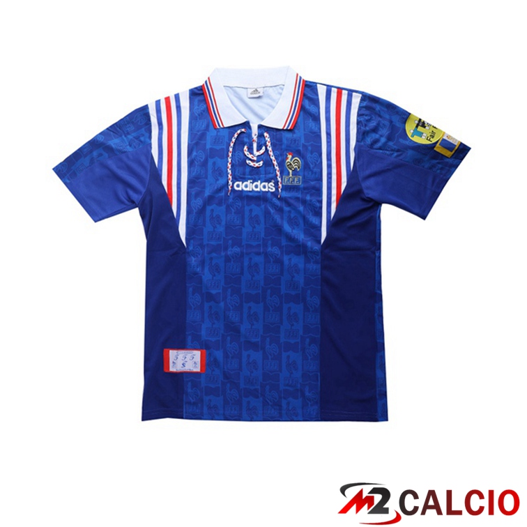 Maglie Calcio Personalizzate,Tute Calcio Squadre,Maglia Nazionale Italiana Calcio | Maglie Calcio Francia Retro Prima Blu 1996