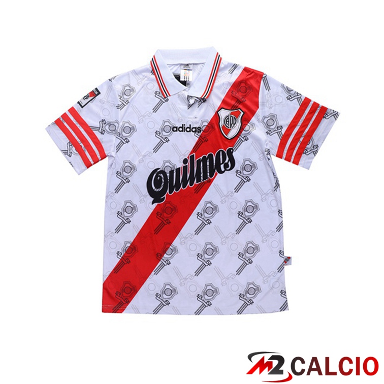 Maglie Calcio Personalizzate,Tute Calcio Squadre,Maglia Nazionale Italiana Calcio | Maglie Calcio River Plate Retro Prima Bianco 1996-1997