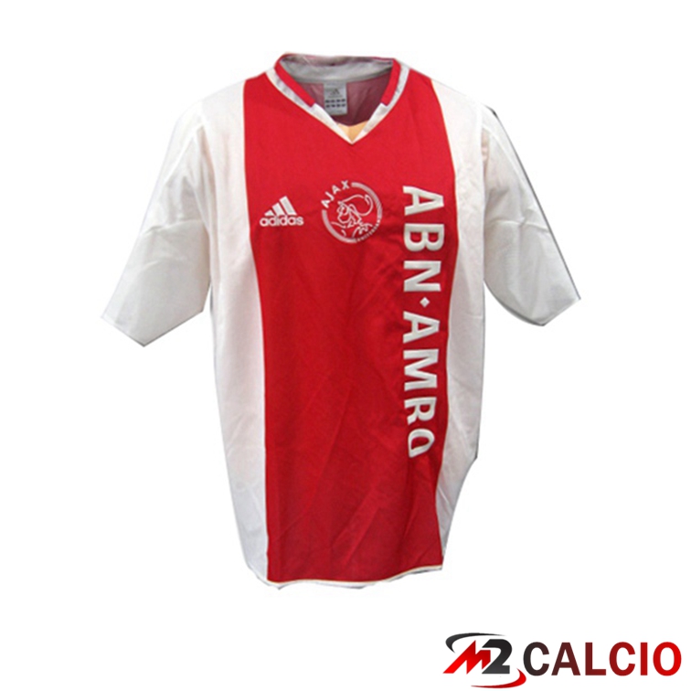 Maglie Calcio Personalizzate,Tute Calcio Squadre,Maglia Nazionale Italiana Calcio | Maglie Calcio AFC Ajax Retro Prima Bianco Rosso 2004-2005