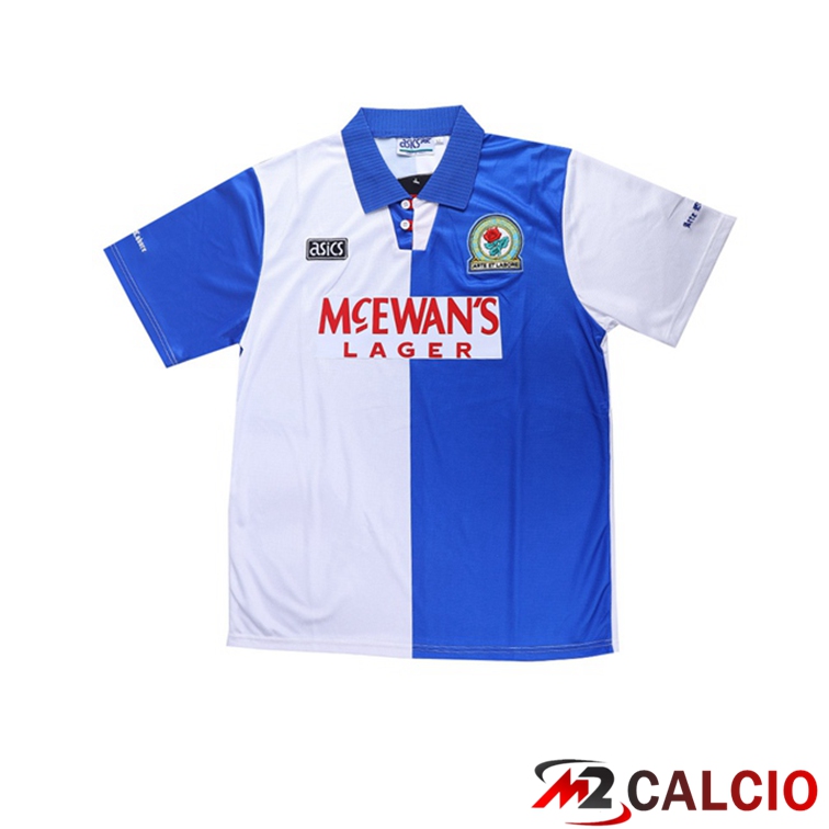 Maglie Calcio Blackburn Rovers Retro Prima Blu Bianco 1994-1995