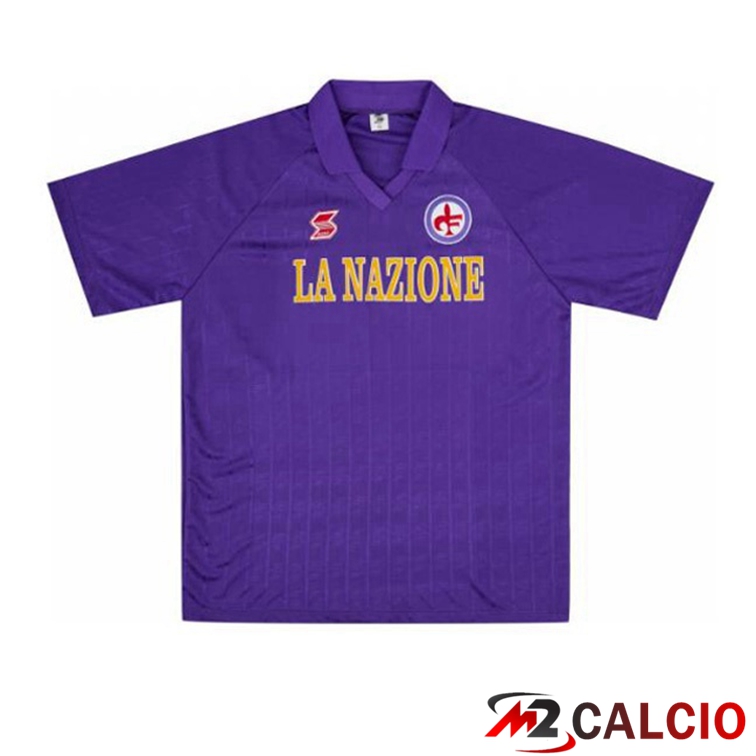 Maglie Calcio Personalizzate,Tute Calcio Squadre,Maglia Nazionale Italiana Calcio | Maglie Calcio ACF Fiorentina Retro Prima Viola 1989-1990