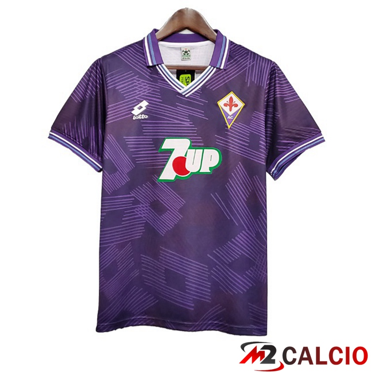 Maglie Calcio Personalizzate,Tute Calcio Squadre,Maglia Nazionale Italiana Calcio | Maglie Calcio ACF Fiorentina Retro Prima Viola 1992-1993