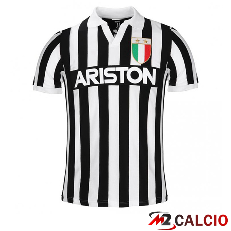 Maglie Calcio Personalizzate,Tute Calcio Squadre,Maglia Nazionale Italiana Calcio | Maglie Calcio Juventus Retro Prima Nero Bianco 1984-1985