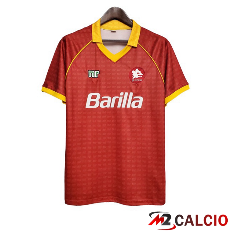 Maglie Calcio Personalizzate,Tute Calcio Squadre,Maglia Nazionale Italiana Calcio | Maglie Calcio AS Roma Retro Prima Rosso 1990-1991
