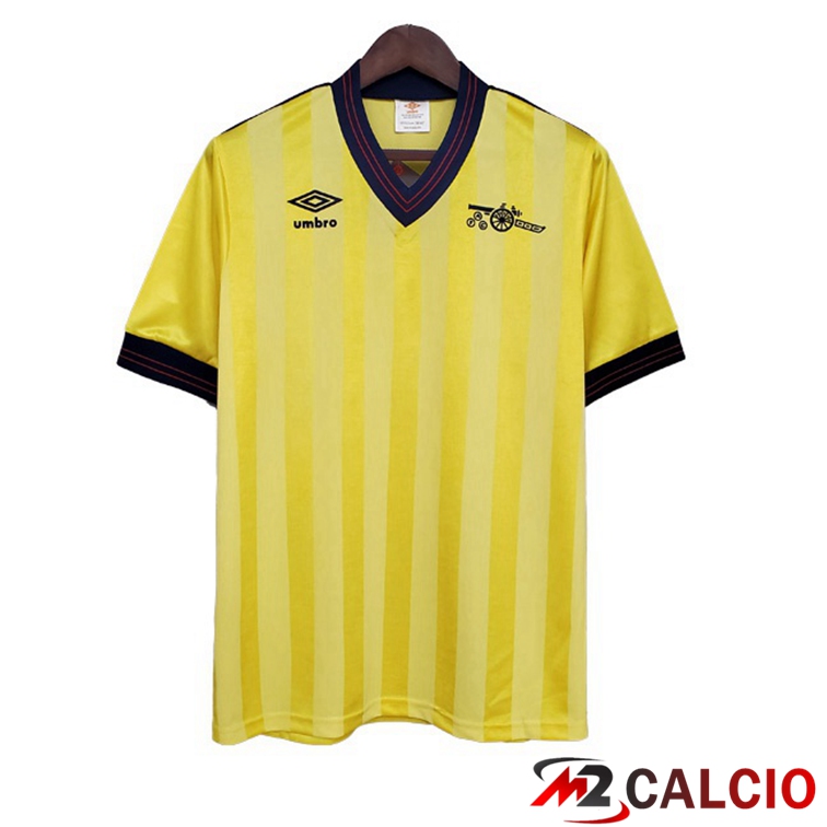 Maglie Calcio Personalizzate,Tute Calcio Squadre,Maglia Nazionale Italiana Calcio | Maglie Calcio FC Arsenal Retro Seconda Giallo 1983-1986