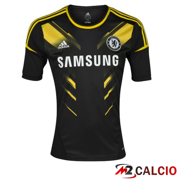 Maglie Calcio Personalizzate,Tute Calcio Squadre,Maglia Nazionale Italiana Calcio | Maglie Calcio FC Chelsea Terza Retro Nero 2012-2013
