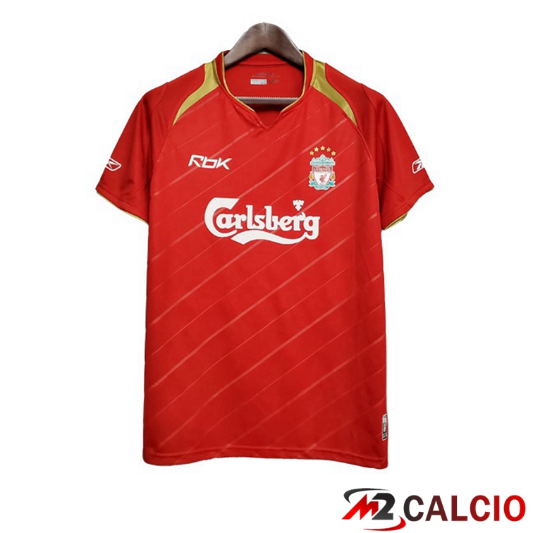 Maglie Calcio Personalizzate,Tute Calcio Squadre,Maglia Nazionale Italiana Calcio | Maglie Calcio FC Liverpool Retro Prima Rosso 2005-2006