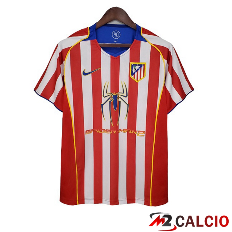 Maglie Calcio Personalizzate,Tute Calcio Squadre,Maglia Nazionale Italiana Calcio | Maglie Calcio Atletico Madrid Retro Rosso 2004-2005