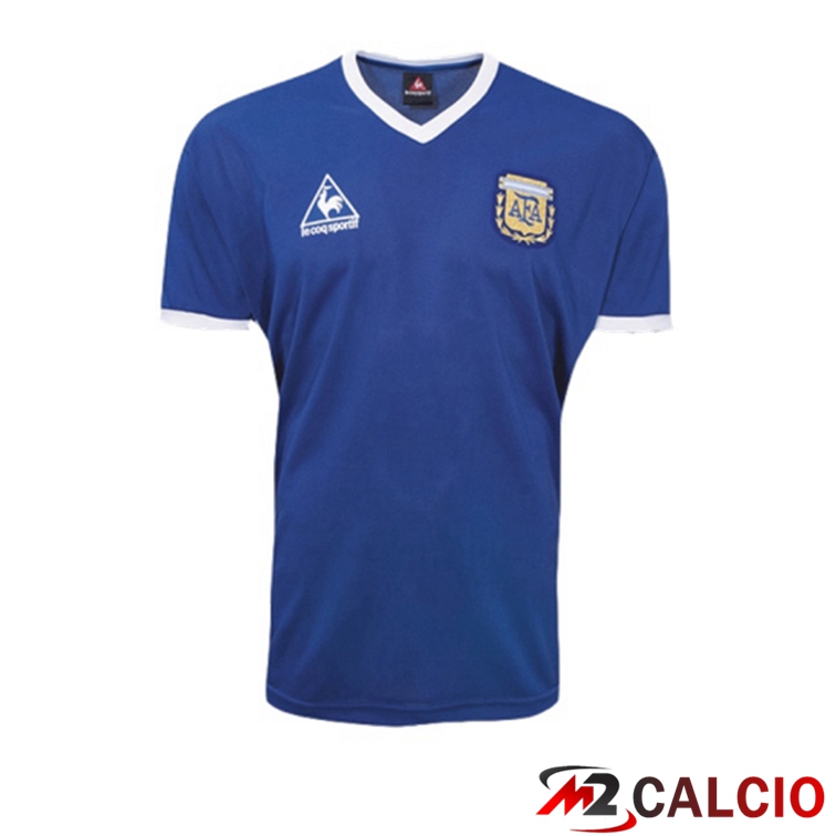 Maglie Calcio Personalizzate,Tute Calcio Squadre,Maglia Nazionale Italiana Calcio | Maglie Calcio Coppa del Mondo Argentina Retro Seconda Blu 1986