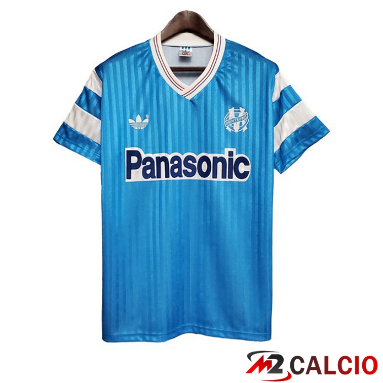 Maglie Calcio Personalizzate,Tute Calcio Squadre,Maglia Nazionale Italiana Calcio | Maglie Calcio Marsiglia OM Retro Seconda Blu 1990