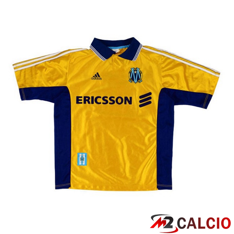 Maglie Calcio Personalizzate,Tute Calcio Squadre,Maglia Nazionale Italiana Calcio | Maglie Calcio Marsiglia OM Retro Seconda Giallo 1998-1999