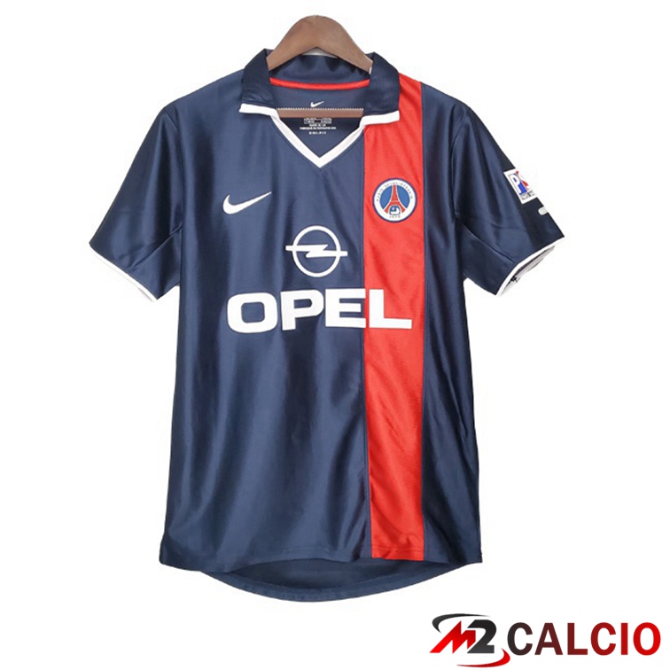 Maglie Calcio Personalizzate,Tute Calcio Squadre,Maglia Nazionale Italiana Calcio | Maglie Calcio Paris PSG Retro Prima Blu 2001-2002
