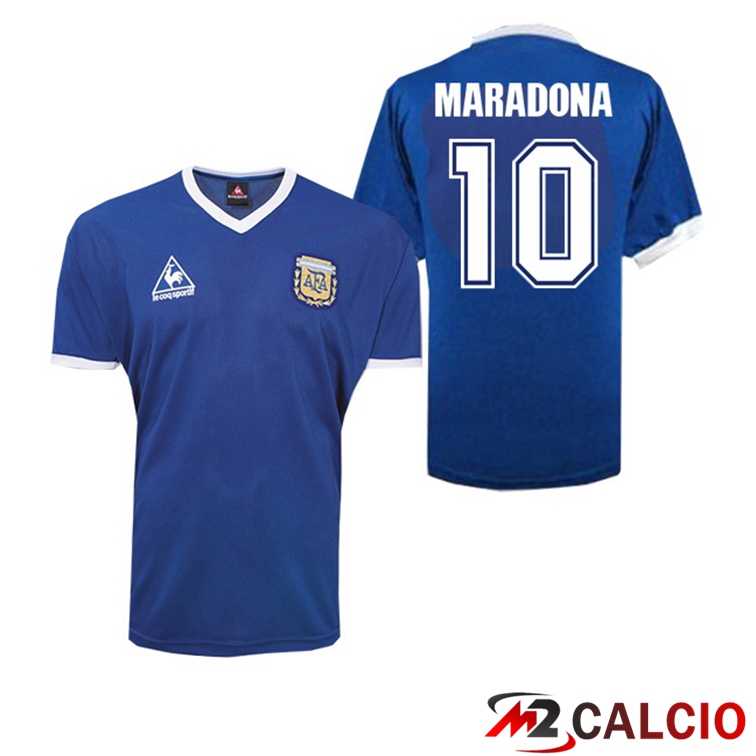 Maglie Calcio Personalizzate,Tute Calcio Squadre,Maglia Nazionale Italiana Calcio | Maglie Calcio Argentina Retro Seconda MARADONA #10 1986