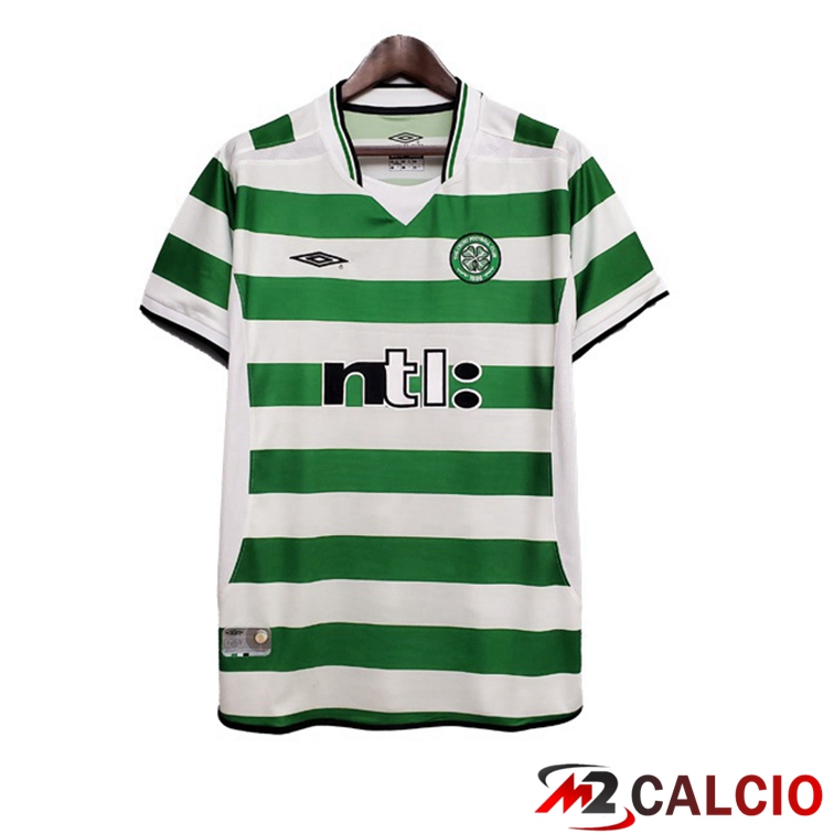 Maglie Calcio Personalizzate,Tute Calcio Squadre,Maglia Nazionale Italiana Calcio | Maglie Calcio Celtic FC Retro Prima Verde Bianco 2001-2003