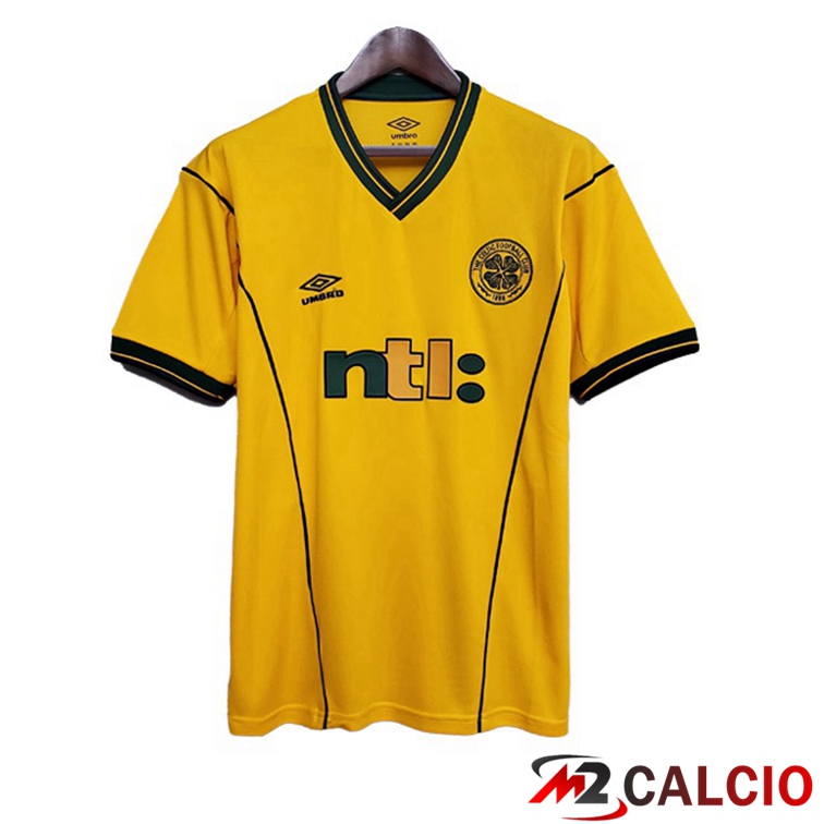 Maglie Calcio Personalizzate,Tute Calcio Squadre,Maglia Nazionale Italiana Calcio | Maglie Calcio Celtic FC Retro Seconda Giallo 2001-2003