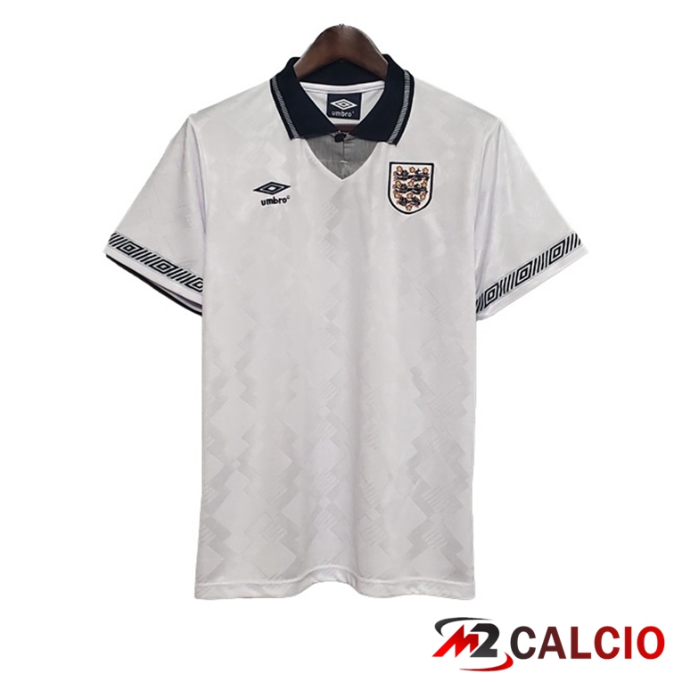 Maglie Calcio Personalizzate,Tute Calcio Squadre,Maglia Nazionale Italiana Calcio | Maglie Calcio Inghilterra Retro Prima Bianco 1990