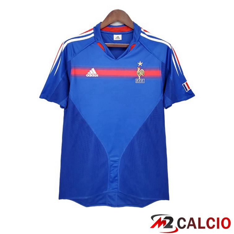 Maglie Calcio Personalizzate,Tute Calcio Squadre,Maglia Nazionale Italiana Calcio | Maglie Calcio Francia Retro Prima Blu 2004
