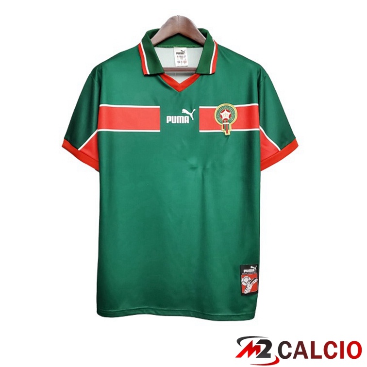 Maglie Calcio Personalizzate,Tute Calcio Squadre,Maglia Nazionale Italiana Calcio | Maglie Calcio Marocco Retro Prima Verde 1998