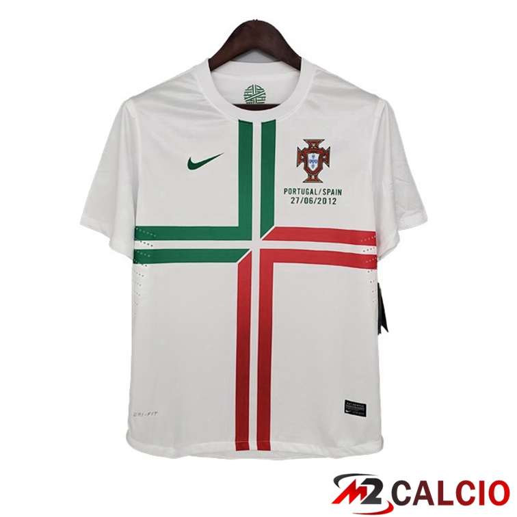 Maglie Calcio Personalizzate,Tute Calcio Squadre,Maglia Nazionale Italiana Calcio | Maglie Calcio Portogallo Retro Seconda Bianco 2012