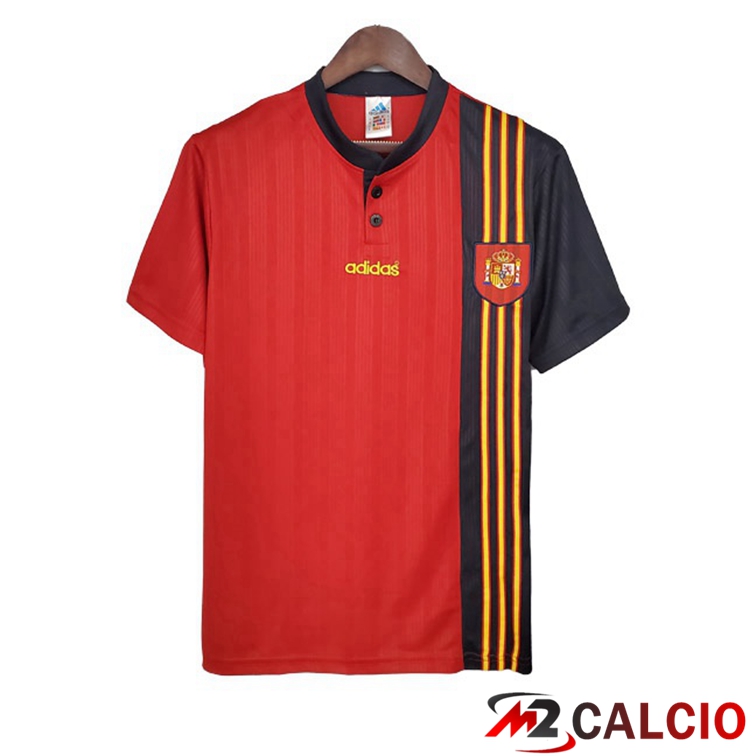 Maglie Calcio Personalizzate,Tute Calcio Squadre,Maglia Nazionale Italiana Calcio | Maglie Calcio Spagna Retro Prima Rosso 1996
