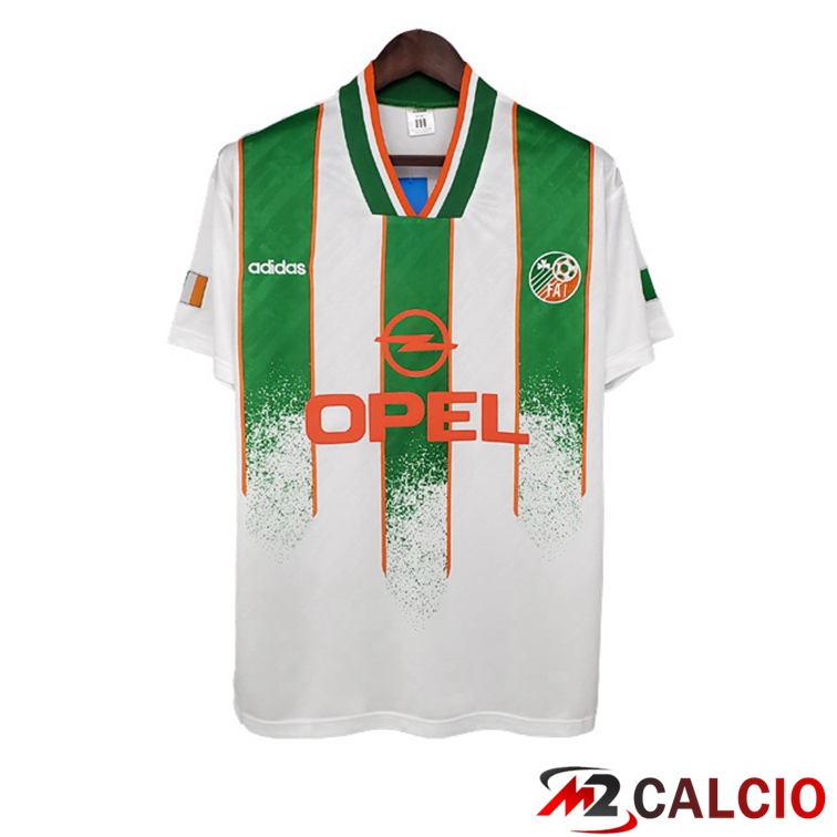 Maglie Calcio Personalizzate,Tute Calcio Squadre,Maglia Nazionale Italiana Calcio | Maglie Calcio Irlanda Retro Seconda Bianco 1994