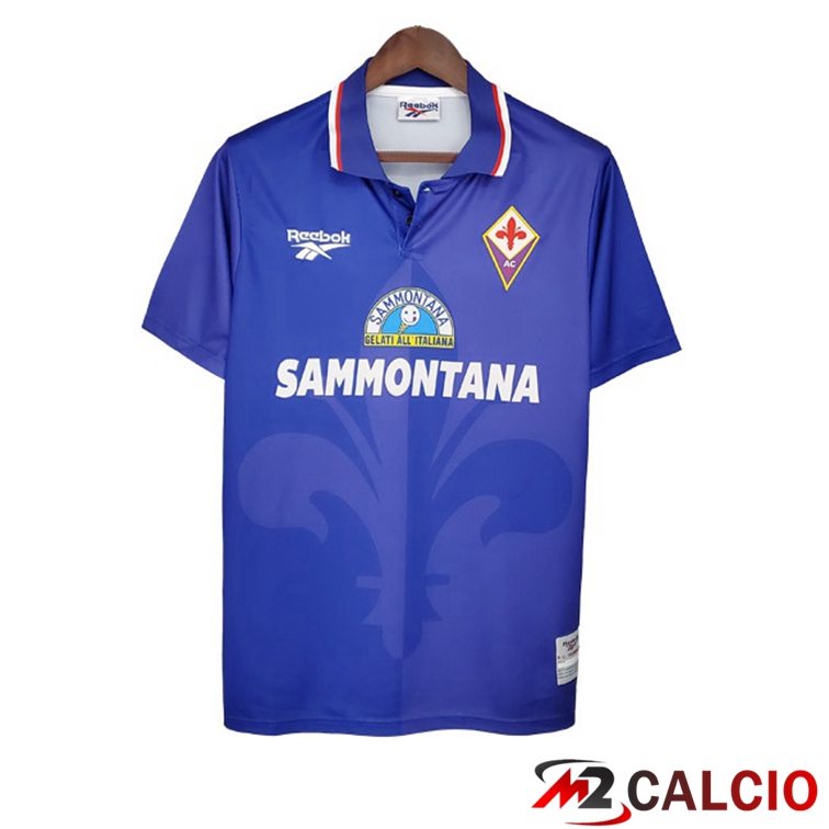 Maglie Calcio Personalizzate,Tute Calcio Squadre,Maglia Nazionale Italiana Calcio | Maglie Calcio ACF Fiorentina Retro Prima Blu 1995-1996