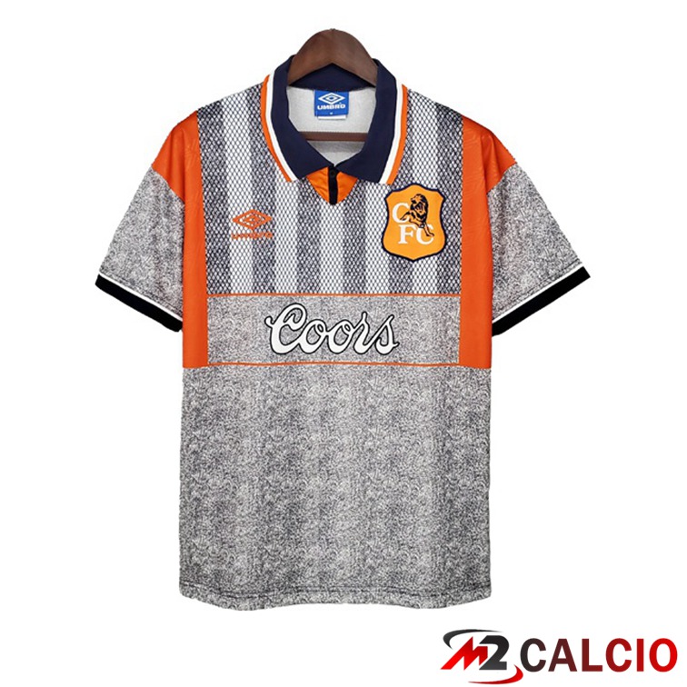 Maglie Calcio Personalizzate,Tute Calcio Squadre,Maglia Nazionale Italiana Calcio | Maglie Calcio FC Chelsea Retro Seconda Grigio 1994-1996