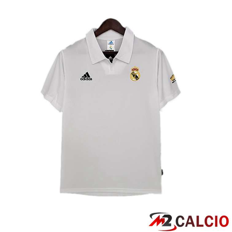 Maglie Calcio Personalizzate,Tute Calcio Squadre,Maglia Nazionale Italiana Calcio | Maglie Calcio Real Madrid Champions League Retro Prima Bianco 2002-2003