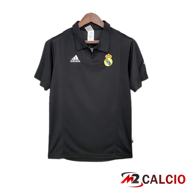 Maglie Calcio Personalizzate,Tute Calcio Squadre,Maglia Nazionale Italiana Calcio | Maglie Calcio Real Madrid Champions League Retro Seconda Nero 2002-2003
