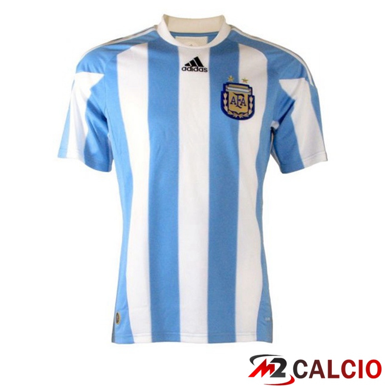 Maglie Calcio Personalizzate,Tute Calcio Squadre,Maglia Nazionale Italiana Calcio | Maglie Calcio Argentina Retro Retro Prima Blu Bianco 2010